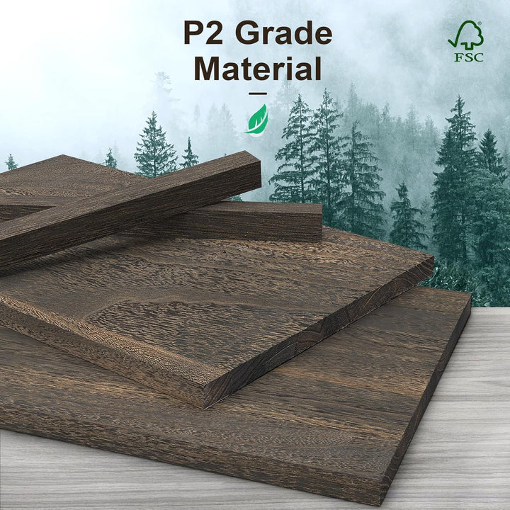 5-Shelf Rustic Brown Wooden Bookcase – 65"