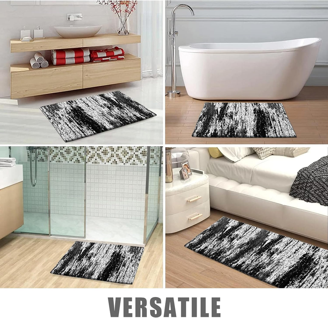 Graffiti Bath Mat – Non-Slip Quick Dry, Black