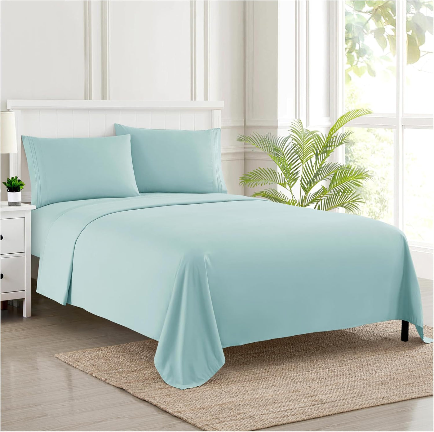 Queen Size Teal Bed Sheets – Luxury Deep Pocket Set