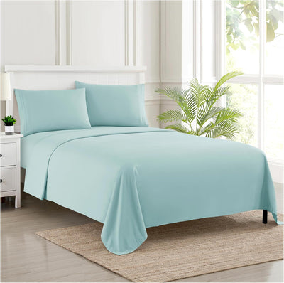 Queen Size Teal Bed Sheets – Luxury Deep Pocket Set