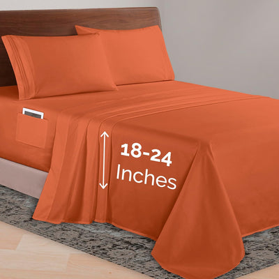 Queen 4-Pc Microfiber Sheet Set – Cream, 1500TC