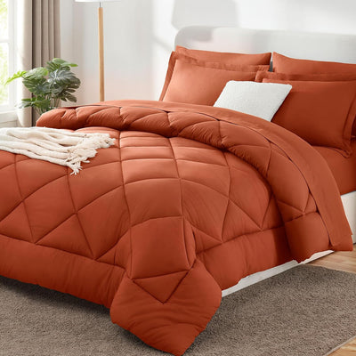 King Size Comforter Set – 7 Piece Dark Grey