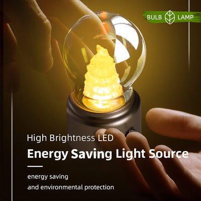Christmas Tree Table Lamp Retro Bulb Lamp LED Glass Table Bedside Lamps Best Gift for Kids