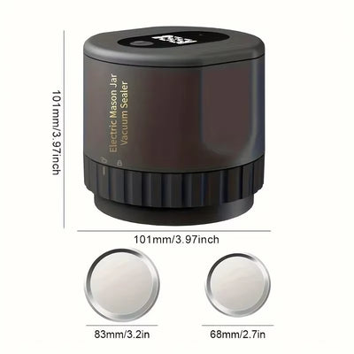 Electric Mason Jar Vacuum Sealer Kit, Cordless, for Mason Jars Wide Mouth Fermentation with Mason