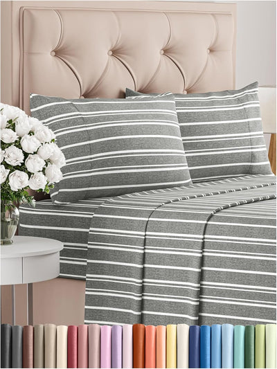 Queen 4-Pc White Sheet Set – Soft, Cooling, Luxury
