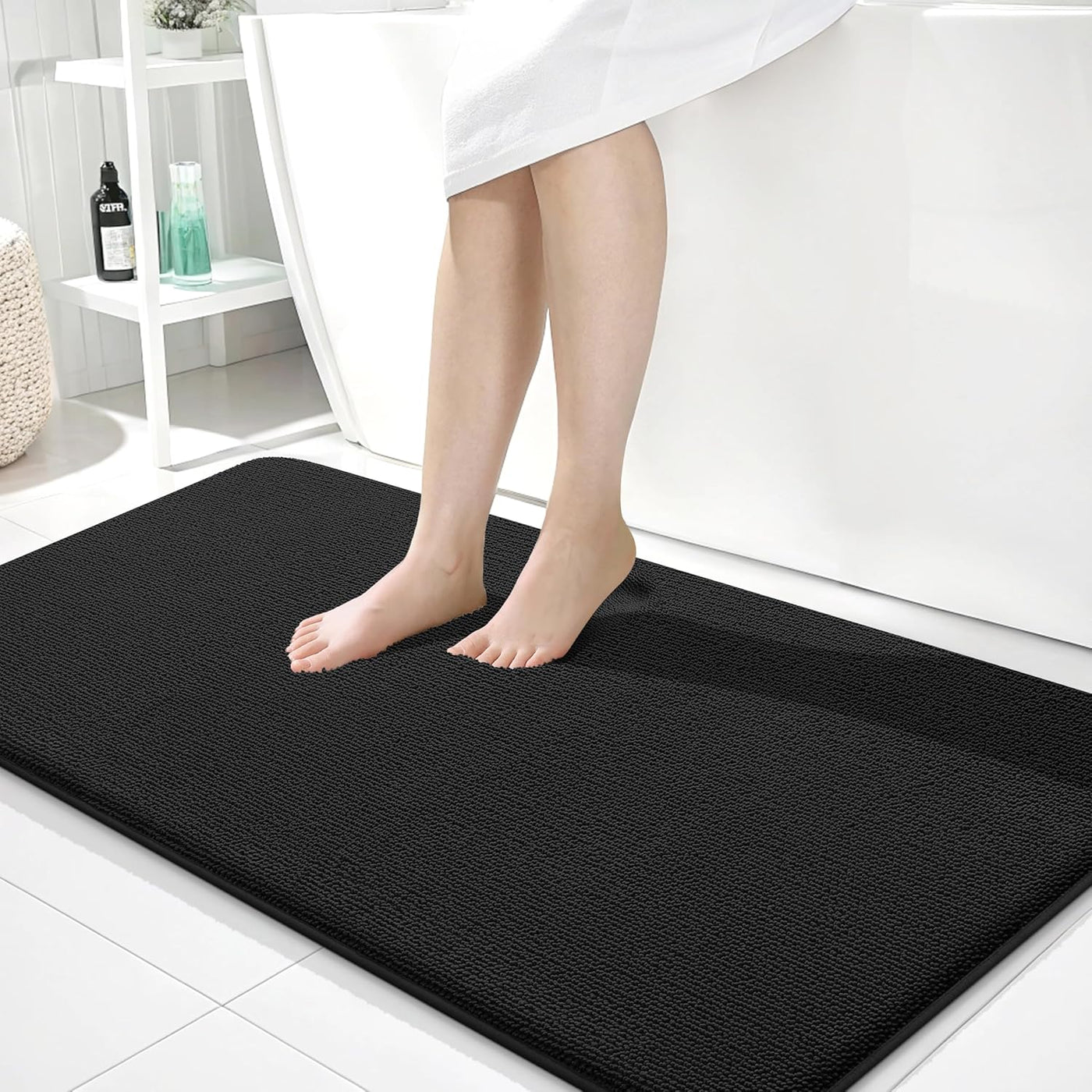 Memory Foam Bath Mat – 30x20 Grey, Soft & Absorbent