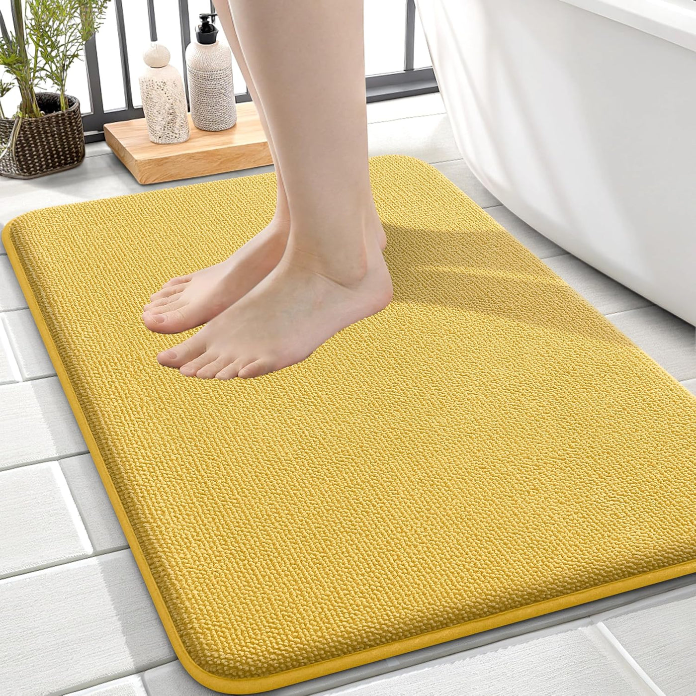 Memory Foam Bath Mat – 30x20 Grey, Soft & Absorbent