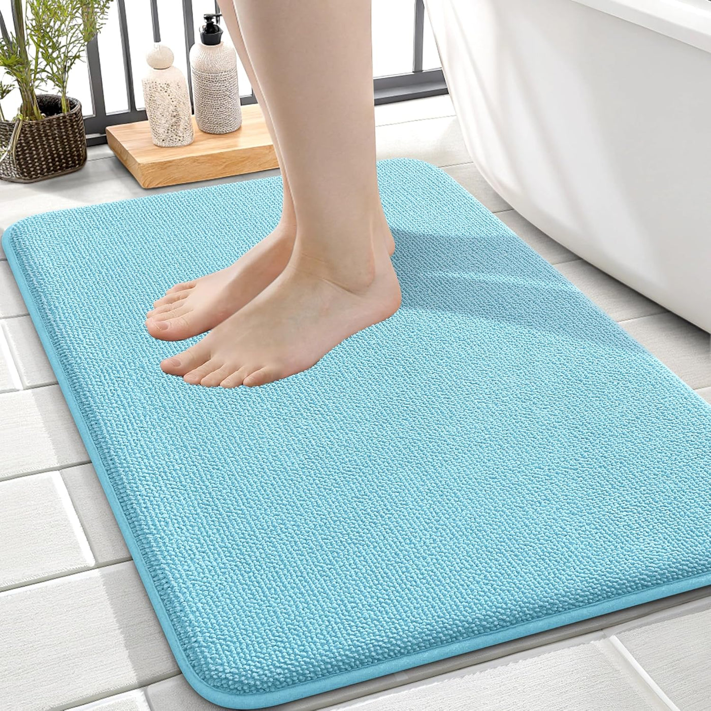 Memory Foam Bath Mat – 30x20 Grey, Soft & Absorbent