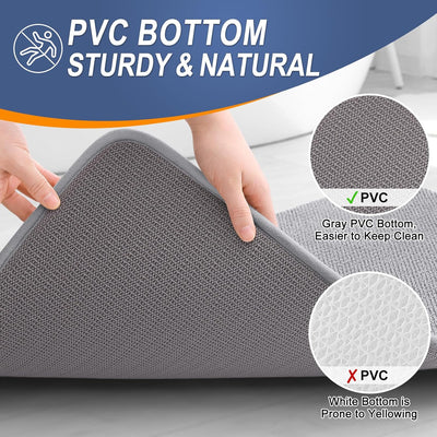 Memory Foam Bath Mat – 30x20 Grey, Soft & Absorbent
