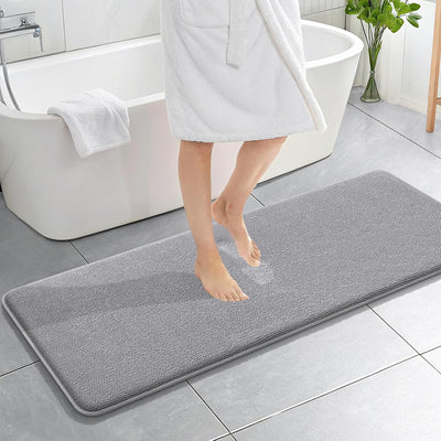 Memory Foam Bath Mat – 30x20 Grey, Soft & Absorbent