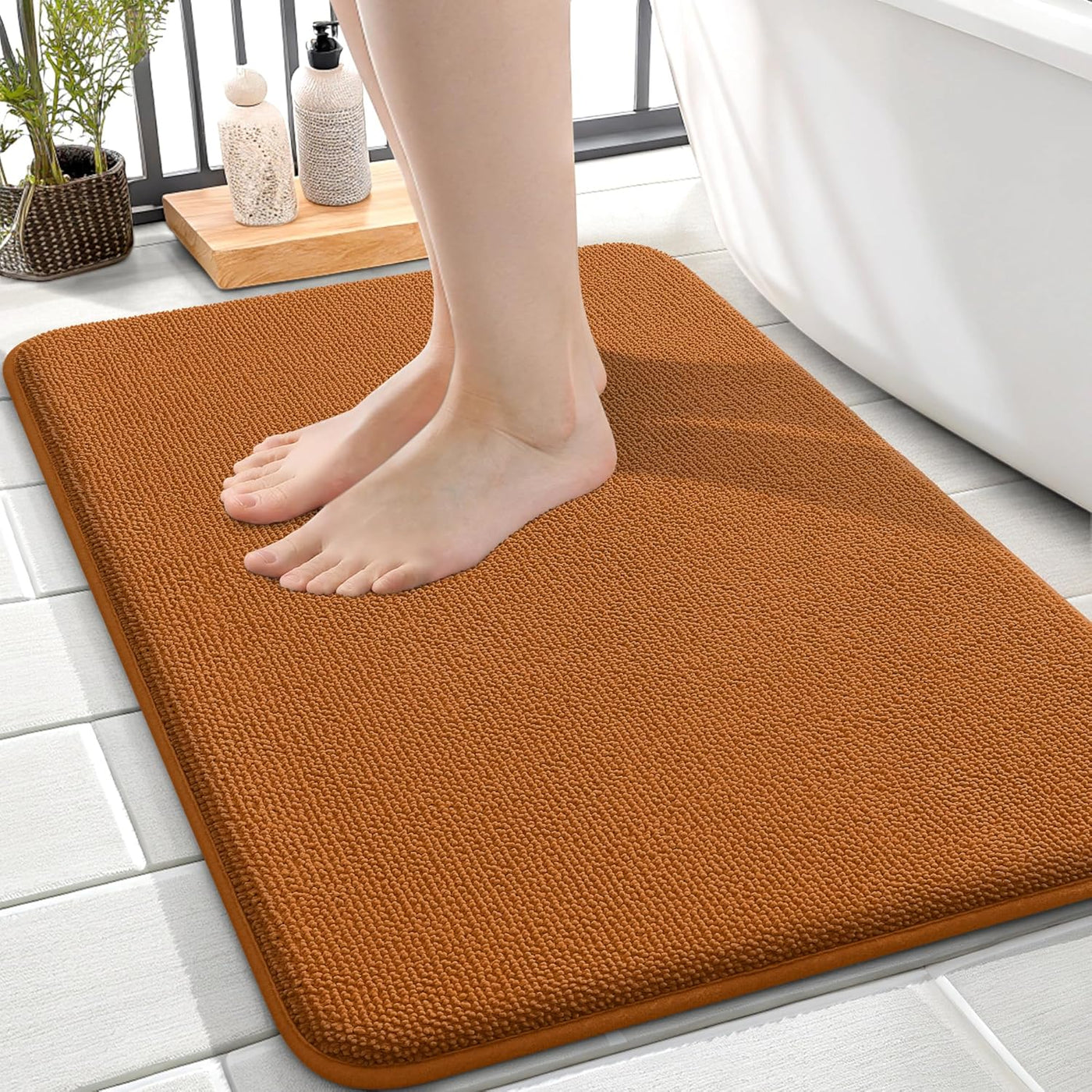 Memory Foam Bath Mat – 30x20 Grey, Soft & Absorbent
