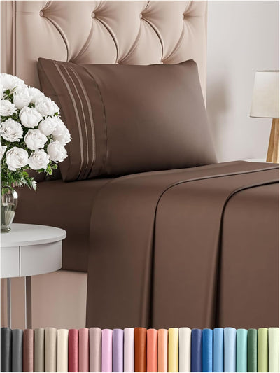 Queen 4-Pc White Sheet Set – Soft, Cooling, Luxury