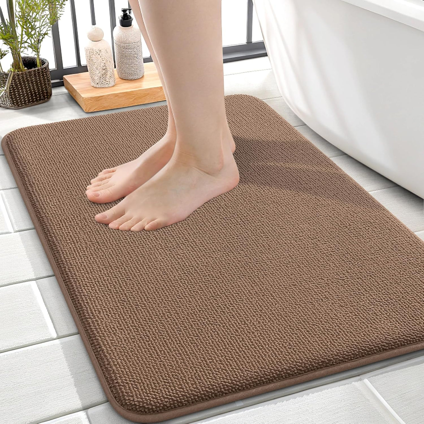 Memory Foam Bath Mat – 30x20 Grey, Soft & Absorbent