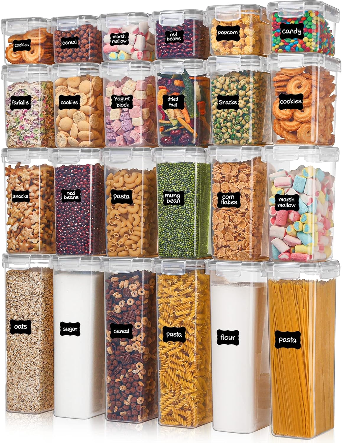 24 Pcs Airtight Food Storage Containers with Lids