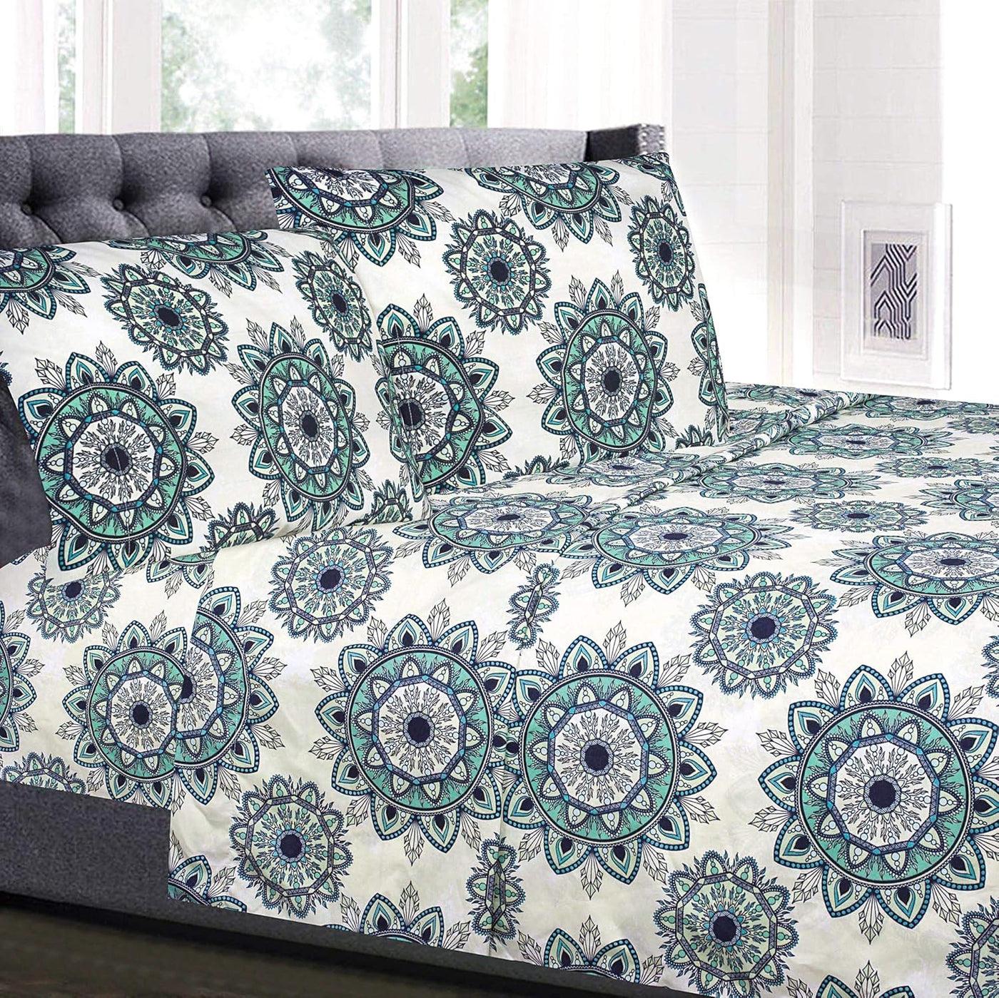 Queen Size Teal Bed Sheets – Luxury Deep Pocket Set