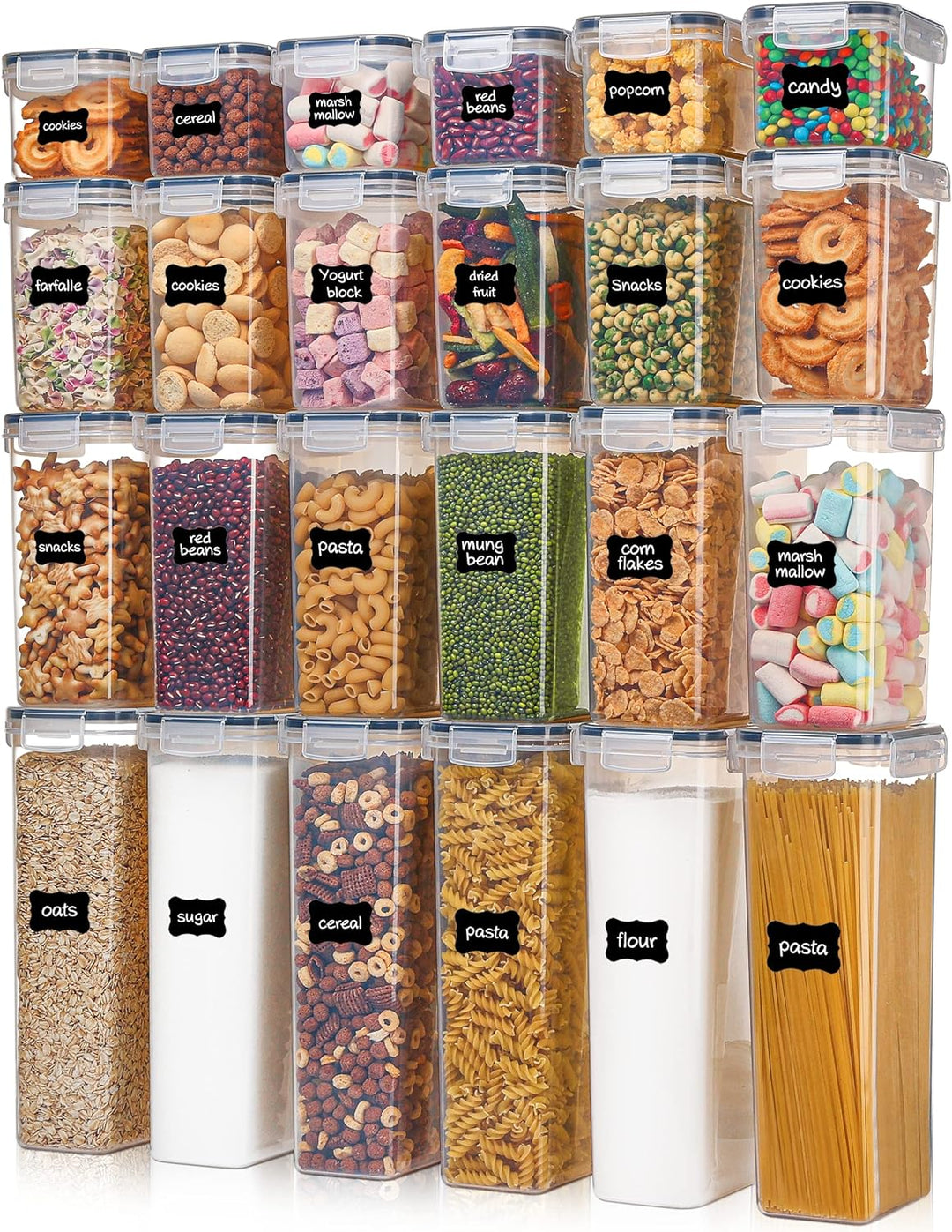 24 Pcs Airtight Food Storage Containers with Lids