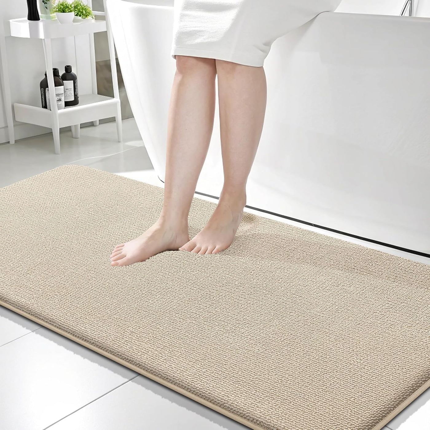 Memory Foam Bath Mat – 30x20 Grey, Soft & Absorbent