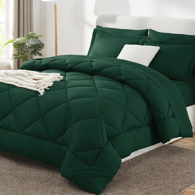 King Size Comforter Set – 7 Piece Dark Grey