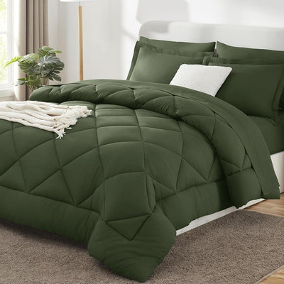 King Size Comforter Set – 7 Piece Dark Grey