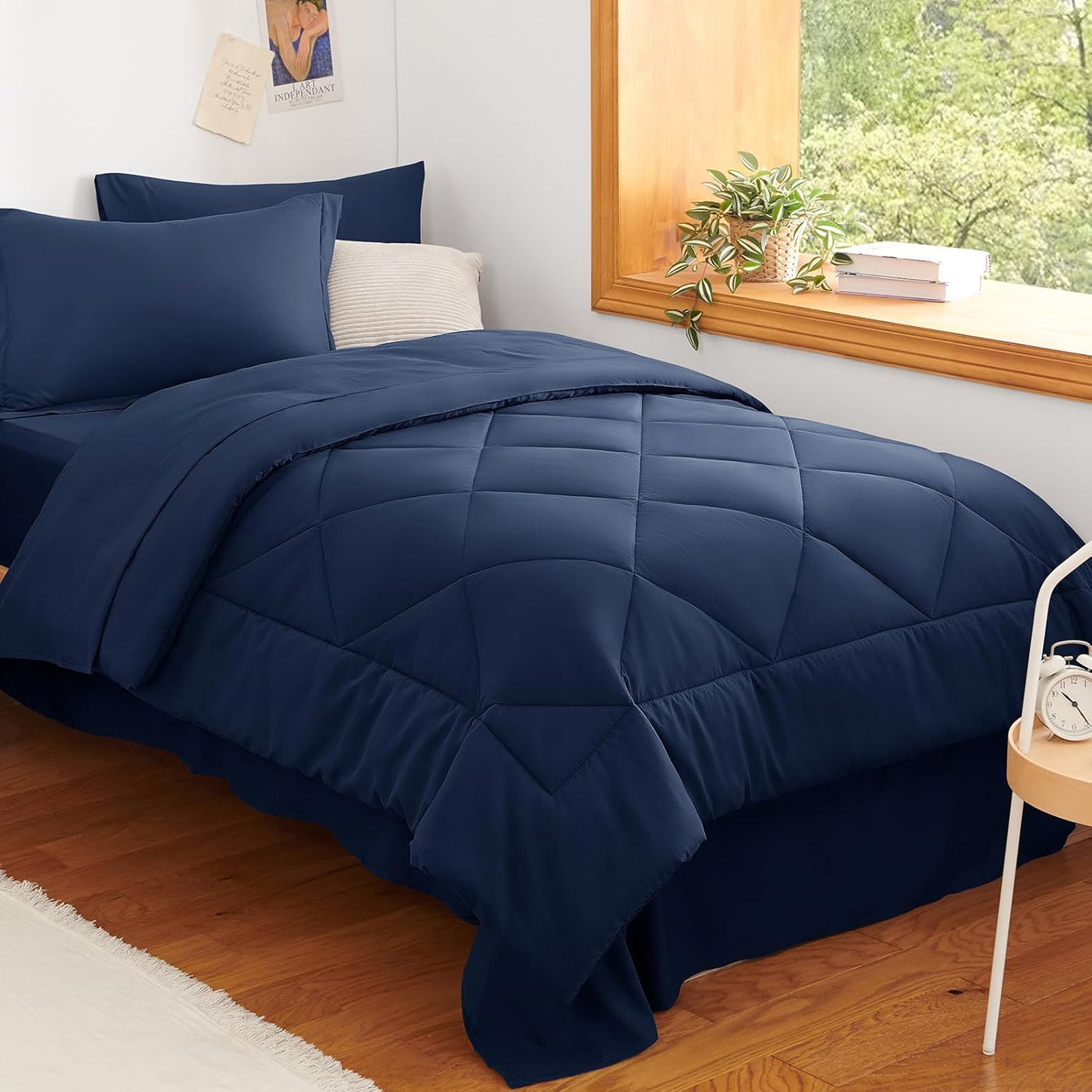 King Size Comforter Set – 7 Piece Dark Grey