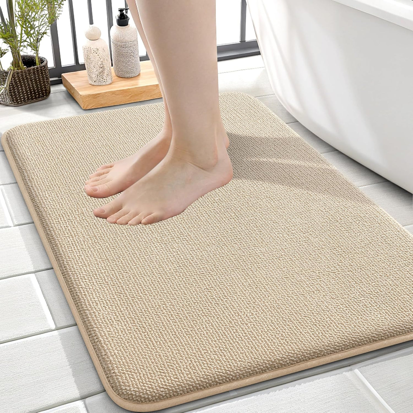 Memory Foam Bath Mat – 30x20 Grey, Soft & Absorbent