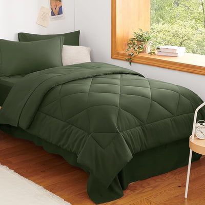 King Size Comforter Set – 7 Piece Dark Grey