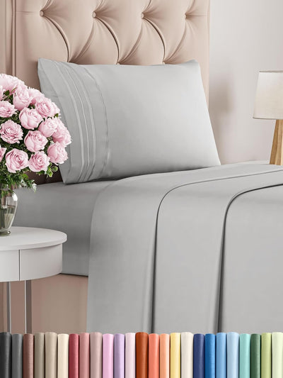 Queen 4-Pc White Sheet Set – Soft, Cooling, Luxury