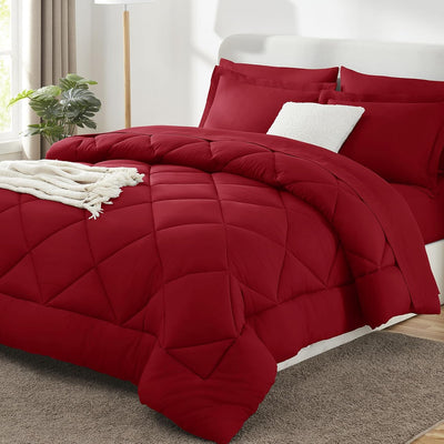 King Size Comforter Set – 7 Piece Dark Grey