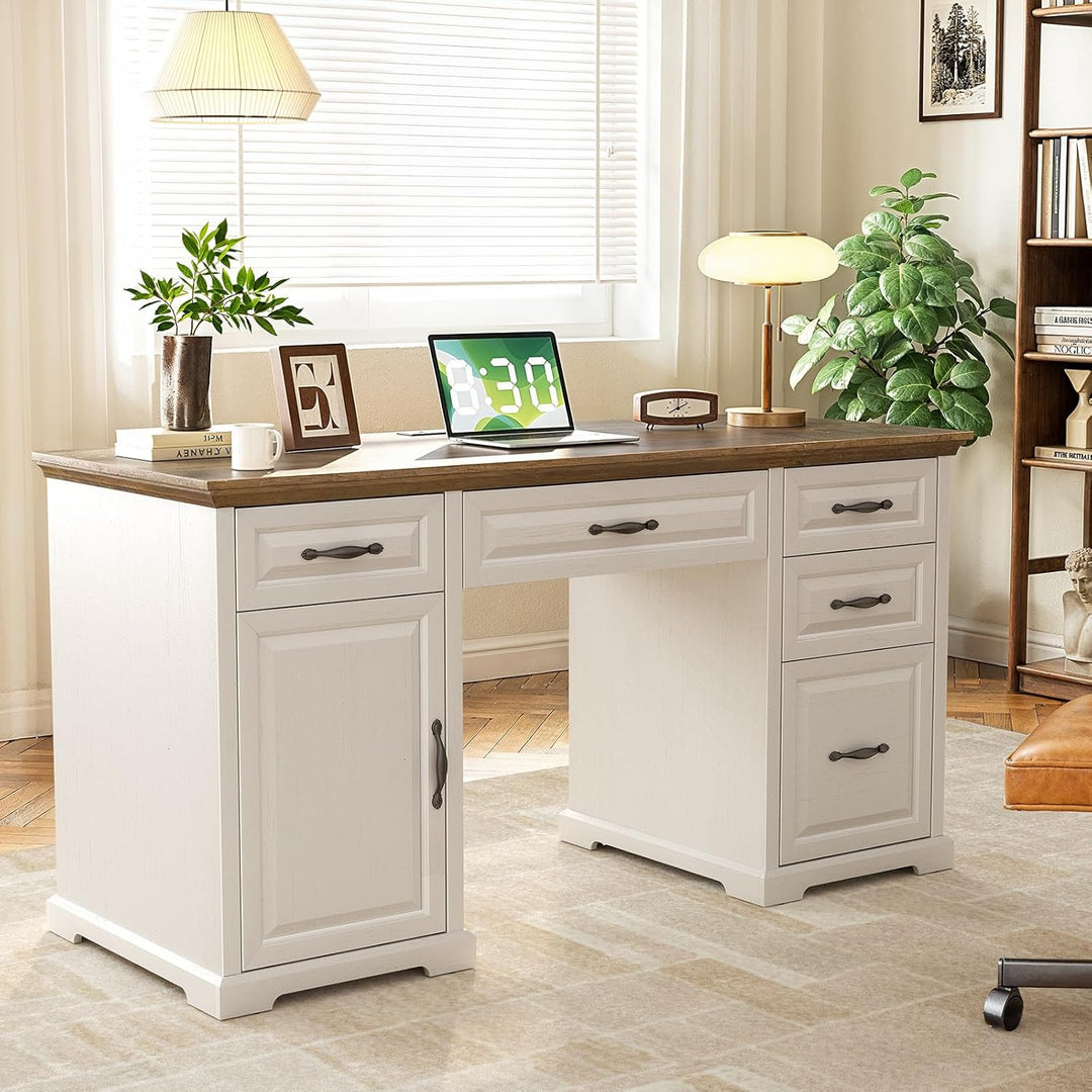 Farmhouse 60" Executive Desk – Rustic Office Desk