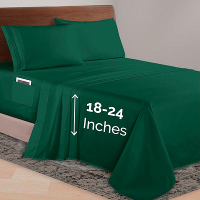 Queen 4-Pc Microfiber Sheet Set – Cream, 1500TC