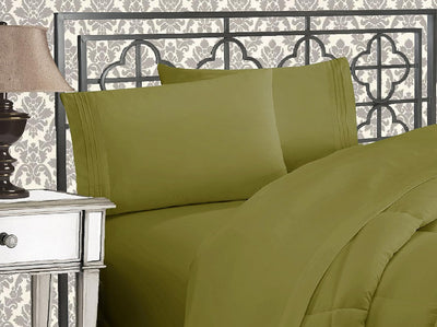 Queen 4-Pc Microfiber Sheet Set – Cream, 1500TC
