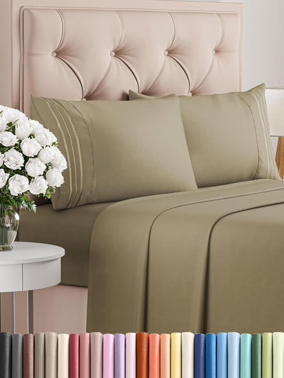 Queen 4-Pc White Sheet Set – Soft, Cooling, Luxury