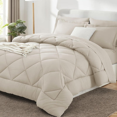 King Size Comforter Set – 7 Piece Dark Grey
