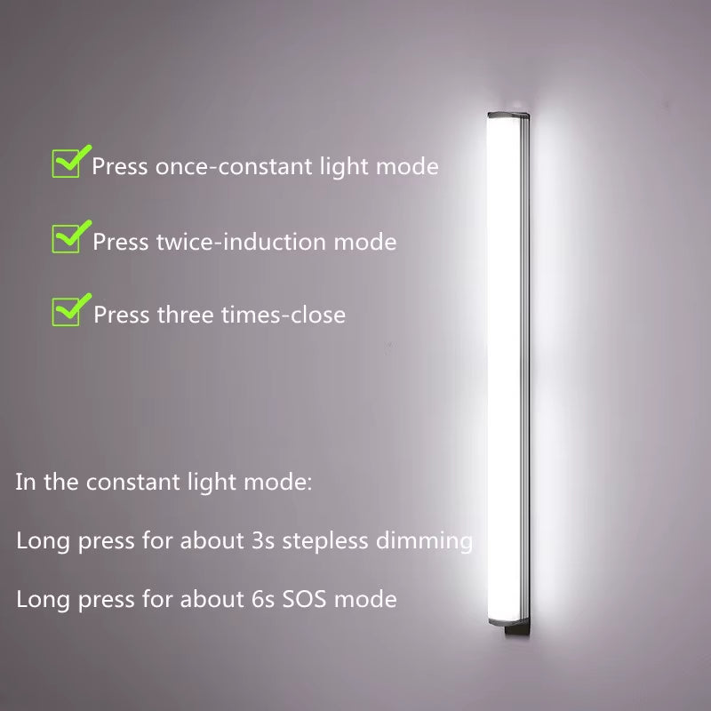 Smart Motion Sensor LED Night Light Bedroom Night Lamp Wireless Dimming USB Charging Night Lamps Cabinet Kitchen Lighting