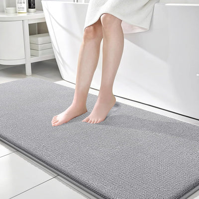 Memory Foam Bath Mat – 30x20 Grey, Soft & Absorbent