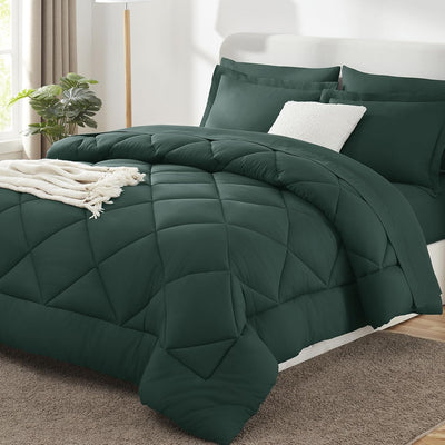King Size Comforter Set – 7 Piece Dark Grey