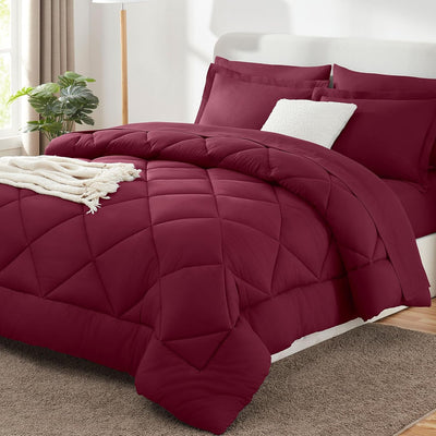 King Size Comforter Set – 7 Piece Dark Grey