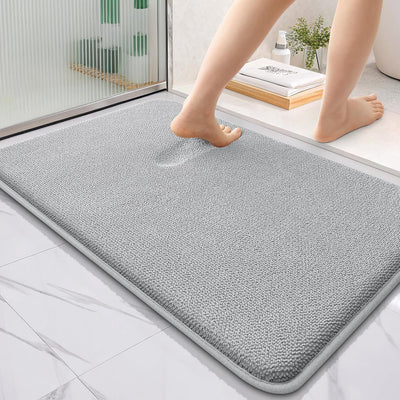 Memory Foam Bath Mat – 30x20 Grey, Soft & Absorbent