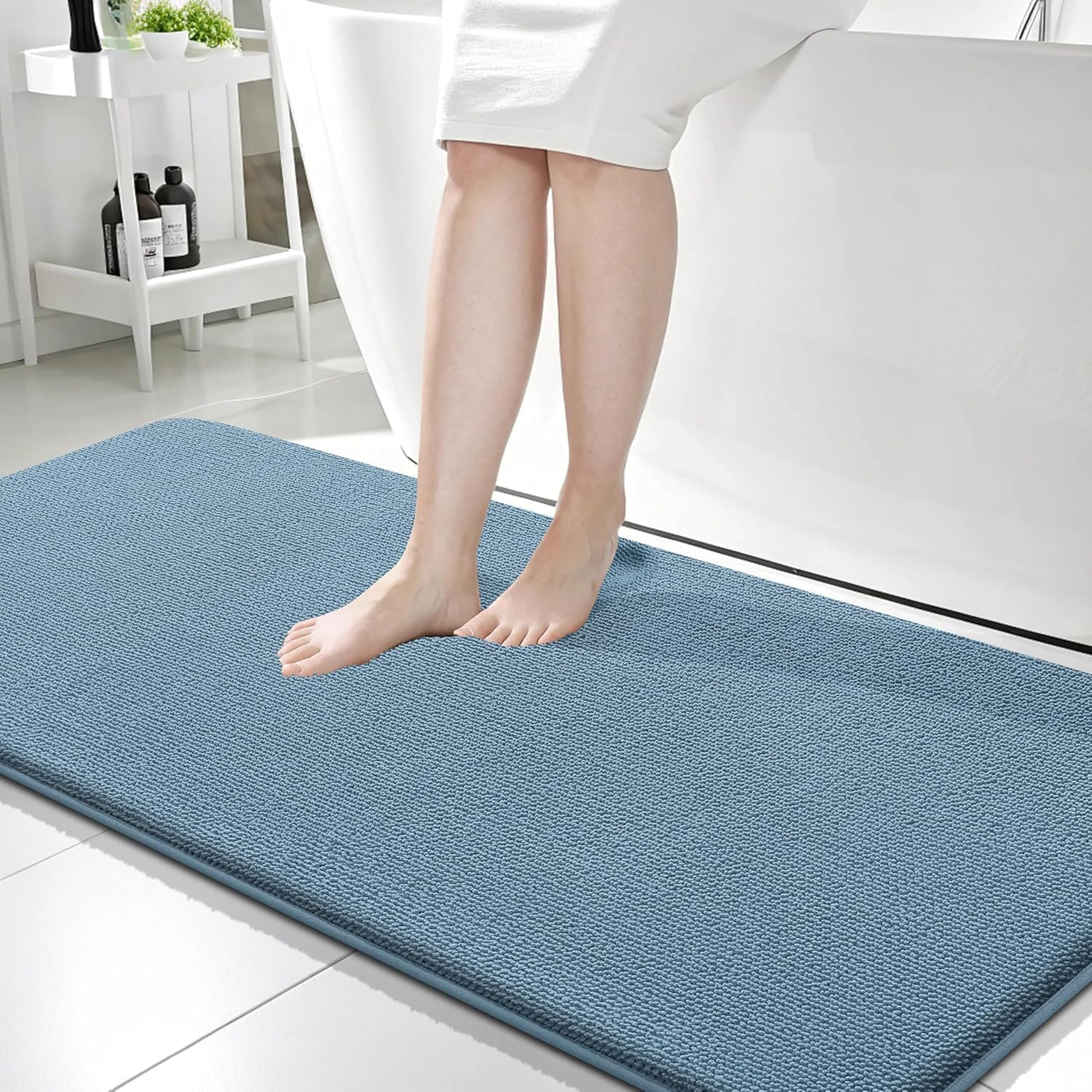 Memory Foam Bath Mat – 30x20 Grey, Soft & Absorbent