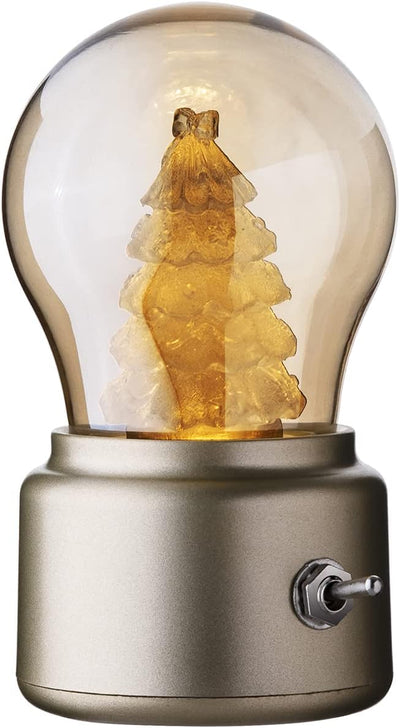 Christmas Tree Table Lamp Retro Bulb Lamp LED Glass Table Bedside Lamps Best Gift for Kids