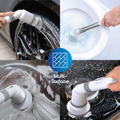 Scrub It Electric Spin Scrubber, Multi-Surface Rechargeable Cordless Scrub Brush with 9 Cleaning Brush Heads