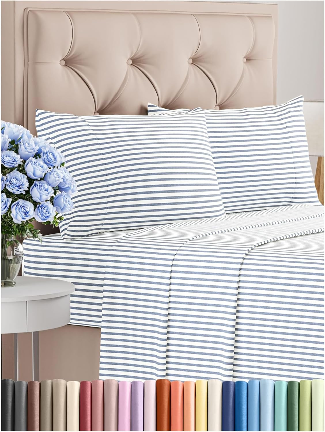 Queen 4-Pc White Sheet Set – Soft, Cooling, Luxury