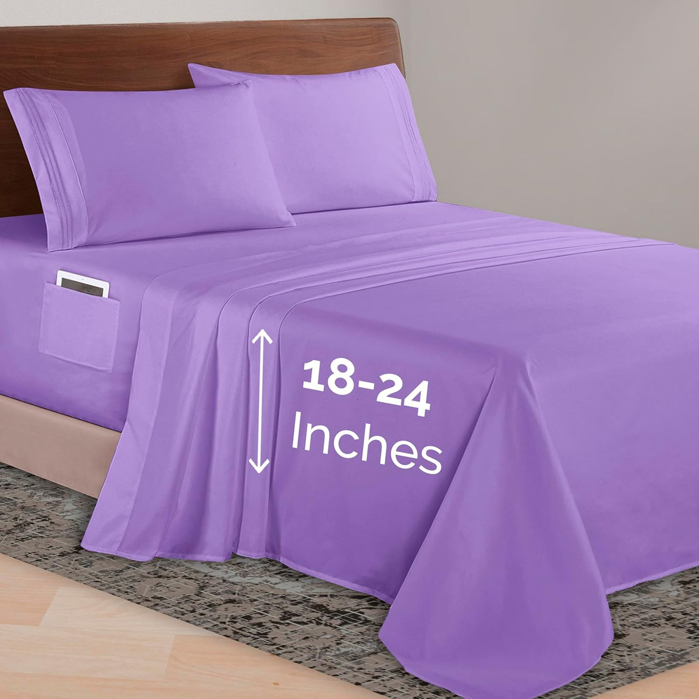 Queen 4-Pc Microfiber Sheet Set – Cream, 1500TC