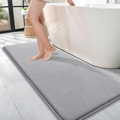 Memory Foam Bath Mat – 30x20 Grey, Soft & Absorbent