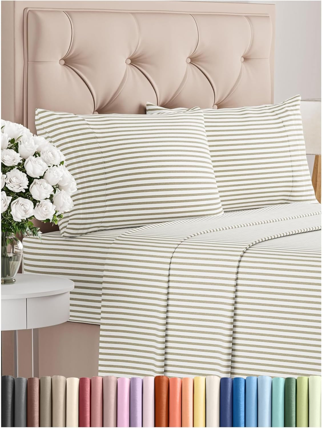 Queen 4-Pc White Sheet Set – Soft, Cooling, Luxury