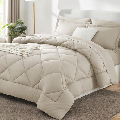 King Size Comforter Set – 7 Piece Dark Grey