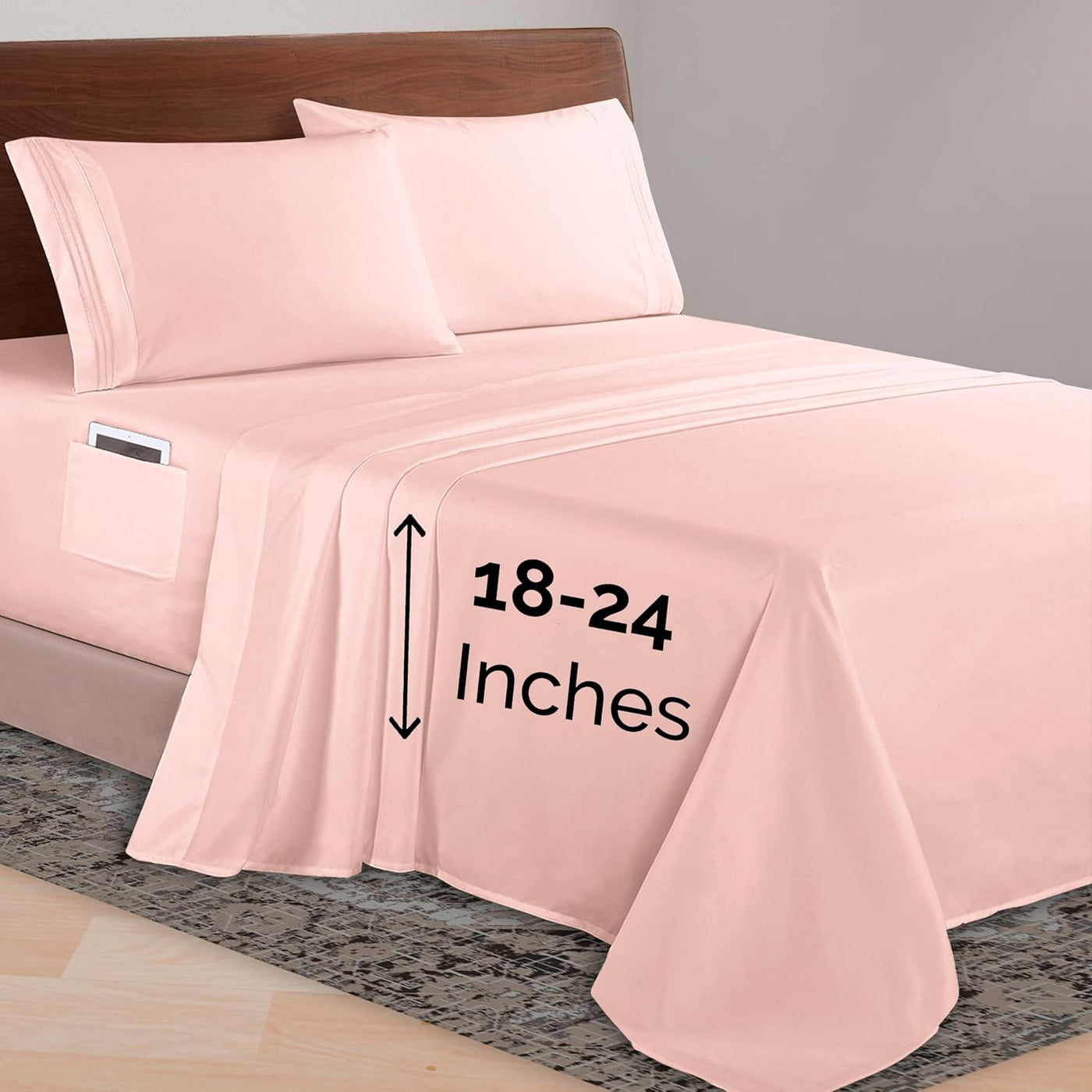 Queen 4-Pc Microfiber Sheet Set – Cream, 1500TC