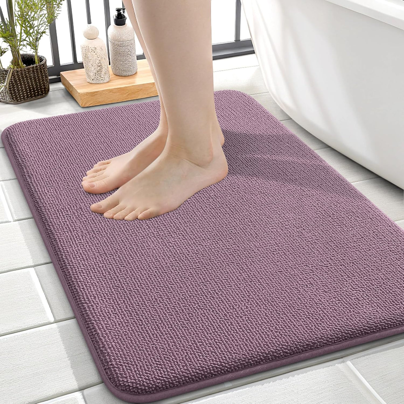 Memory Foam Bath Mat – 30x20 Grey, Soft & Absorbent