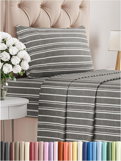 Queen 4-Pc White Sheet Set – Soft, Cooling, Luxury