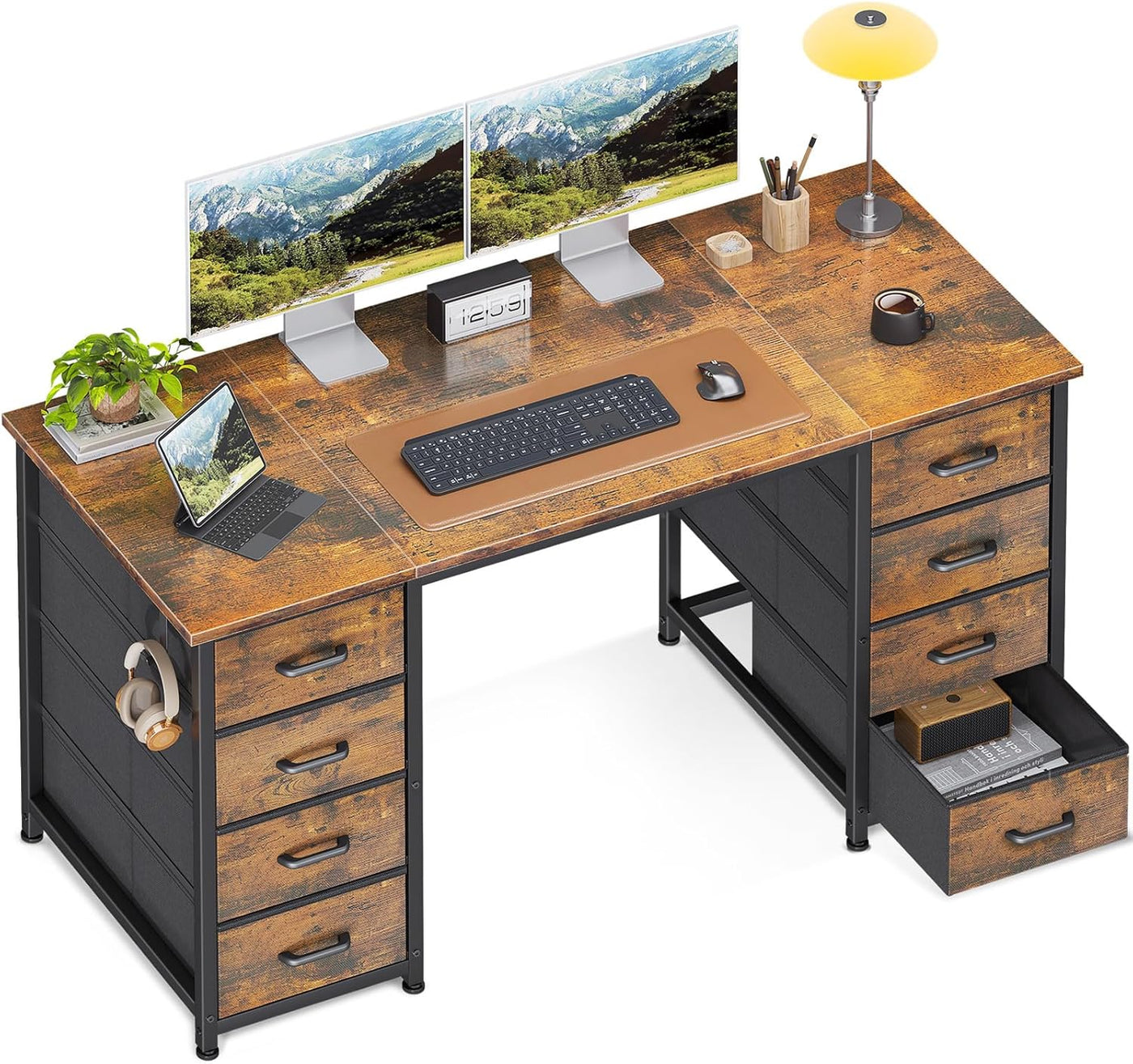 White 48" Computer Desk – Modern Desk w/ Storage